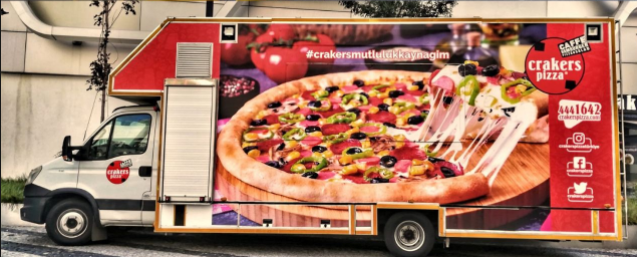 Crakers Pizza Mobil Aracı İle Hizmet Vermeye Başladı!
